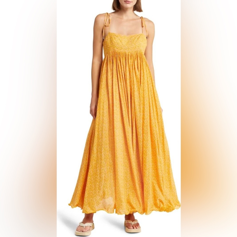 Free People Golden Yellow Maxi Dress